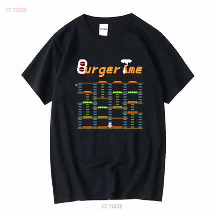 Burger Time stage 1 Logo NES Famicom game 8 bit screen T Shirt Arcade classic vintage retro design all sizes vintage Washed