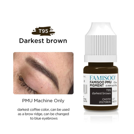 FAMISOO Permanent Makeup Pigment Long-Lasting Makeup Lip Professional Tattoo Inks Lip Pigments 5ml PMU Microblading Eyebrow Ink