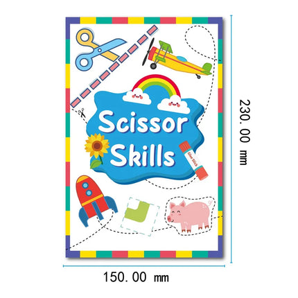 Children's Paper-Cut Book, Fun Cartoon DIY Handmade Toys Paste Kindergarten Parent-Child Interactive Paper-Cut Book Stickers