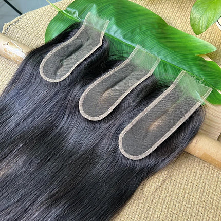 2x6 HD Lace Closure Straight Human Hair Pre Plucked Deep Parting Real HD Swiss Lace Raw Virgin Hair Invisible Melt Skin Hairline