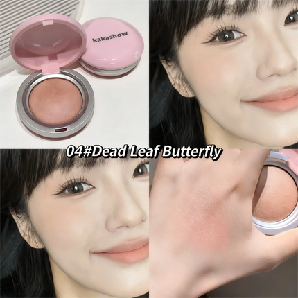 Kakashow Single Color Blush Silky Matte Delicate Powder Natural Pink Rouge for Facial Makeup