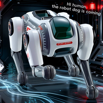 Stunt Smart Remote Control Robot Dog Dual Remote AI Voice Interaction Programmable Stunt Flip Toy For Boys Kids Intelligent Pet