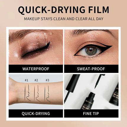 Waterproof Eyeliner Pen Matte Liquid Eyeliner 17H Long Wear Sweat Proof Smudgeproof Stain-free Ultra-fine Liquid Cosmetics