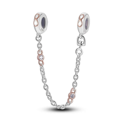 925 Silver Clasp Clip Spacer Stopper Beads Charms & Safety Chain  Clasp Charm Bead Fit Original Bracelet DIY Jewelry