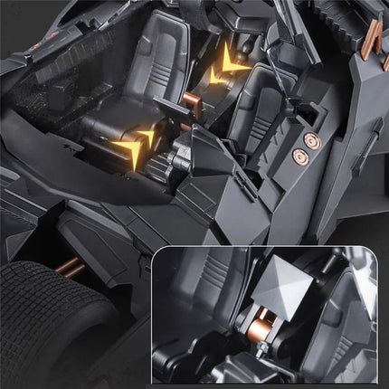 1/18 Classic Movie Car 2008 Batmobile Alloy Concept Bat Sports Car Model Diecast Metal Toy Race Car Model Sound Light Kids Gifts
