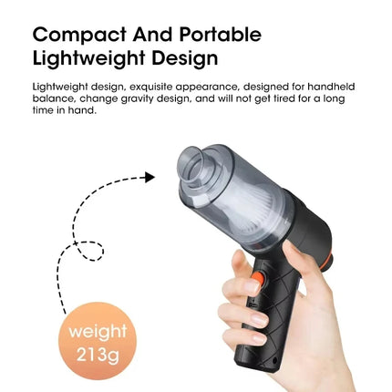 Handheld Vacuum Cleaner for Car, 6000Pa Portable Mini High-Power, Dual-Purpose Suction and Blowing Pet Hair Cleaner
