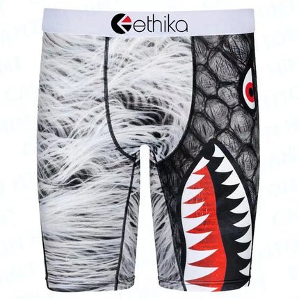 ETHIKA Boxer Briefs for Men S-XXXL 1PC - Polyester Stretch Underwear Soft Breathable Daily Wear