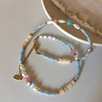 Freshwater Pearl Collar Chain Necklace for Women Elegant Stylish Handmade Beads Necklaces Jewelry Gift