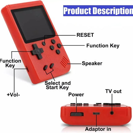 Mini Handheld Game Player with 400 Built in Games LCD Screen Retro Console for Gift