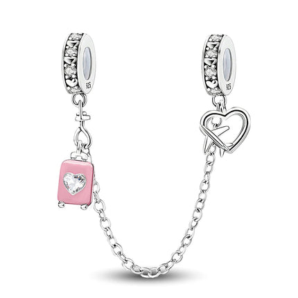 925 Sterling Silver Pink Cake Cherry Pineapple Strawberry Cherry Pendant Charm Ball Suitable for Bracelets DIY Women's Jewelry
