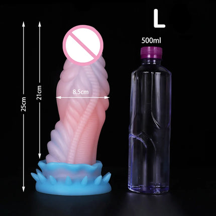 Extra Large Soft Peculiar Extend Anal Plug Strong Suction Cup Liquid Silicone Material Barbed Base New Style Masturbation Dildo