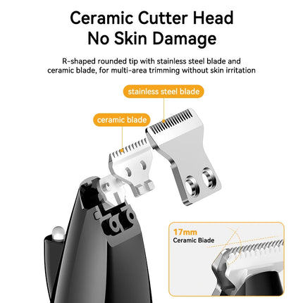 ROJECO Electric Pet Clipper For Dog Cat Claw Ear Hair Trimmer Rechargeable Adjustable Pet Haircut Care Shaver With Front Light
