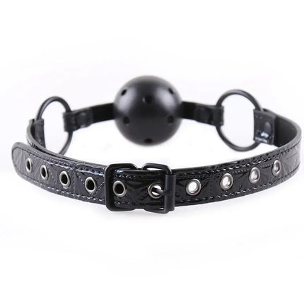 Ball for Men Women Slave Head Leather Bdsm Couples Flirt Erotic Costumes Adjustable Bondage Strap Harness Mouth Gag Fetish