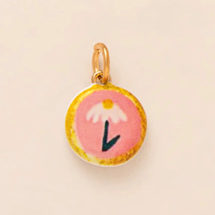Small Cute Simple Versatile Flower Series Love Flower Clover Small Yellow Flower DIY Pendant charms for jewelry