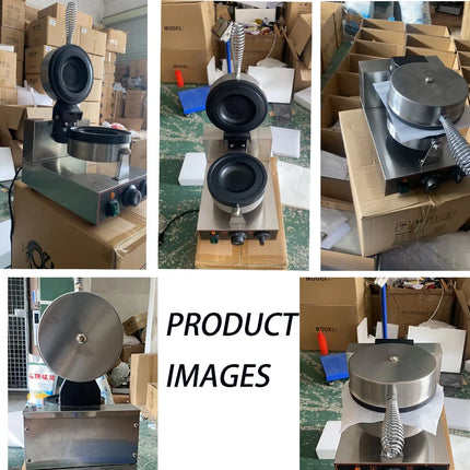 HPH2O Commercial Electric UFO Burger 1300W Gelato Panini Press Maker Sandwich Maker Stainless Steel Burger Baking Equipment