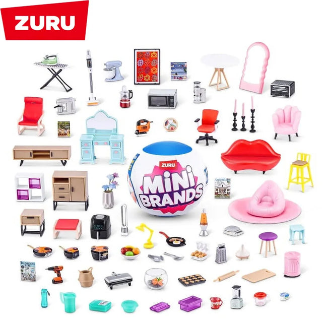 ZURU Mini Miniature Toy Furniture Sofa Home Ball Surprise Ball Blind Box Model Ornament Children's Toy Birthday Holiday Gift