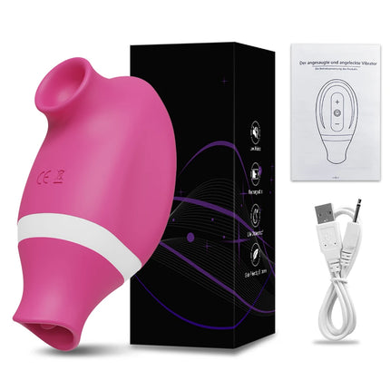 2 In 1 Clit Sucker Nipples Vibrator Clitoris Stimulator for Women Sucking Tongue Licking Female Masturbator Sex Toy for Women