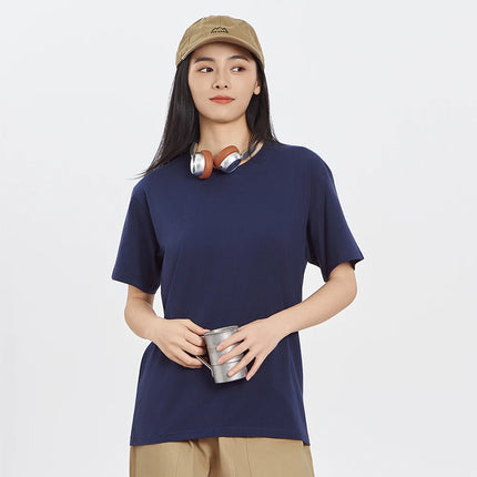 Unisex 100% Pure Cotton Solid Color Men's Summer Round Neck Short Sleeve T-Shirt 180g Cotton T-Shirt in 16 Colors