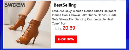 SWDZM Ballroom Women Latin Dance Shoes Modern Pole Dance Shoes Salsa Tango High Heel Adjustable Latin Shoes For Girls Ladies