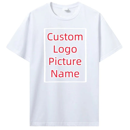 Custom T-Shirt Make Your Design Logo Text Men Print Company Team Cotton T-shirt Personalized T-shirt Gift Tees Tops