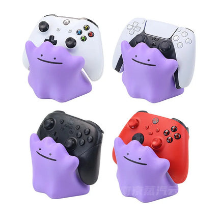 New Pokemon Ditto Universal Game Controller Stand Desktop Display Holder Compatible For Xbox Ps5 Switch Gaming Decor Doll Gift