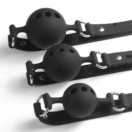 Silicone Mouth Gag Breathable Ball Gag Adjustable Belt Mouth Sex Toys For Adult SM Games Sexy shop Adult Erotic Accessories 18+