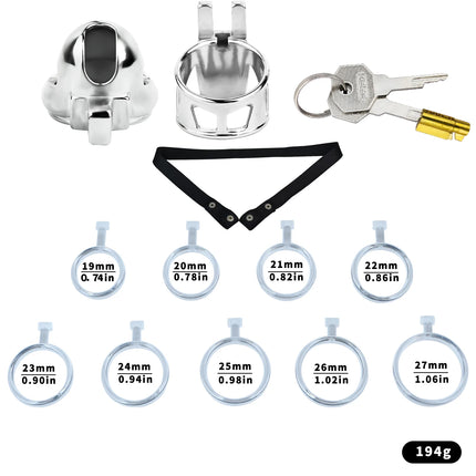 LICKER Easy To Wear ABS Stainless Steel Glans Chastity Cage Penis Head Breathable Chastity Lock Dick Bondage For Men Sissy Gay