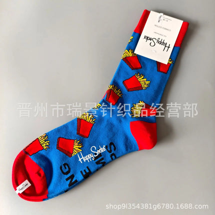 High Quality Fashionable Men's Mid-Calf Cotton Socks HappySocks New Arrival Suitable for All Seasons Swedish Design