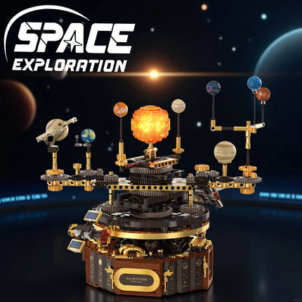 Cosmic Electric Rotating Solar System Optical Building Blocks Sun-Earth Model Space Science Educational DIY Toy for Kids