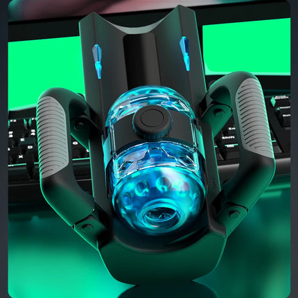 Fully Automatic Handle Masturbator 6-Segment Fixed-point Telescopic Male One-Key Burst Masturbation Cup Trainer Sex Toys for Men