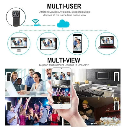 4K HD mini WiFi camera, supports remote viewing, motion detection, DIY small home nanny style HD wireless camera