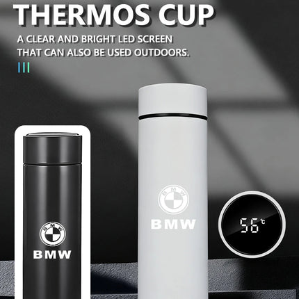 NEW Temperature Display Thermos Cup Stainless Steel Insulated Bottle For BMW Performance X1 M3 M6 F01 F02 E34 E36 E60 F10 F20