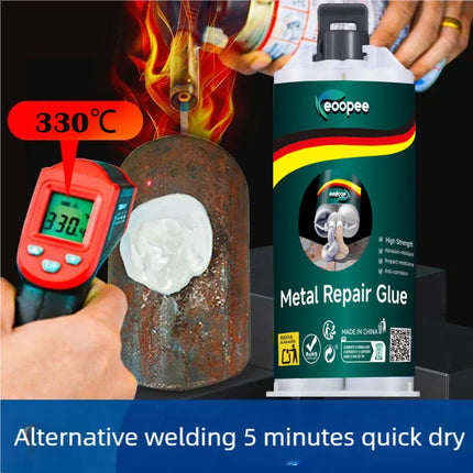 Strong AB Casting Adhesive - High Temperature Resistant Metal & Plastic Repair Glue, Industrial Strength Epoxy for Casting, Weld