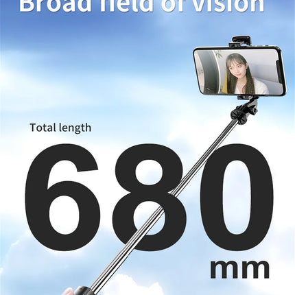 Roreta Selfie holder Tripod with Wireless Bluetooth Remote, Portables Foldable Stand for Vlog Shooting for iPhone Smartphone