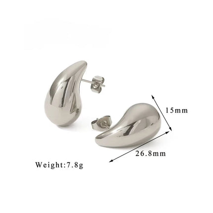 Fashionable elegant waterproof stainless steel bow heart-shaped pendant women's earrings jewelry party wedding 2025 new item