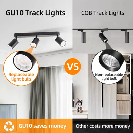 110v 220v LED Ceiling Light GU10 LED Track Spot Light for Chandelier Bedroom Corridor Ceiling Lamp  Replacement Bulb lighting