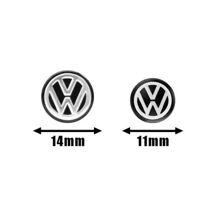 11mm 14mm Car Logo Key Epoxy Sticker Remote Key Badges Emblem Auto Accessory For Volkswagen Lamando Magotan Golf Polo MK6 Passat