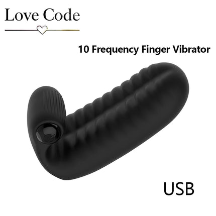 Sex Toys Finger Sleeve Vibrator G Spot Massage Clit Stimulate Female Masturbator Adult Products