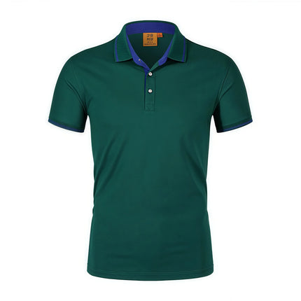 Ice Silk Short Sleeve T-Shirt Summer Work Uniform Logo Printed  Team Culture Polo Shirt  Fashion for Men and Women