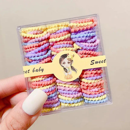 1 Set Elastic Hair Bands For Girls Baby Hair Accessories Children Hair Ties Rubber Bands Toddler Kids Hair Accessories