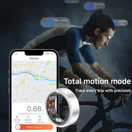 2026 New IP68 Waterproof Smart Ring for Men Women Health Tracking Power Battery Heart Rate Blood Oxygen Monitor for Android IOS