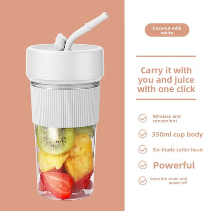 2026 New Upgrade 350ml Electric Juicer Cup 38 Blades Blender Milkshake Machine USB Portable Fruit Milk Mixing Tool Mini Fresh