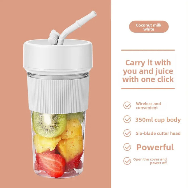 2026 New Upgrade 350ml Electric Juicer Cup 38 Blades Blender Milkshake Machine USB Portable Fruit Milk Mixing Tool Mini Fresh