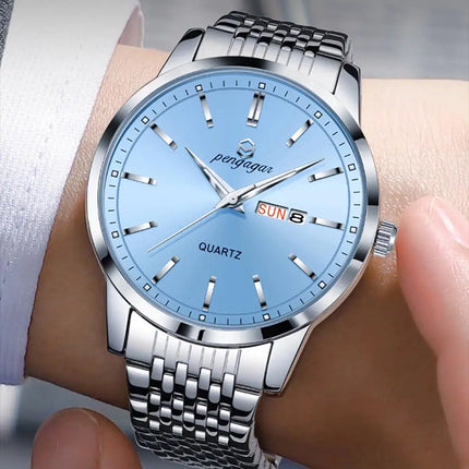 2025 New Top Brand Luxury Men's Wristwatch Waterproof Luminous Date Men's Watches Stainless Steel Quartz 43mm Men's Watch Male Watch
