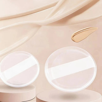 1pcs，Transparent silicone powder puff, super soft jelly air cushion powder puff, dry and wet sunscreen liquid foundation puff