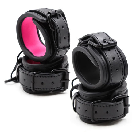 No Vibrators For Women Erotic Handcuffs Ankle Cuffs Collar BDSM Bondage Restraints Slave Sex Toys For Couple Women Adult Games