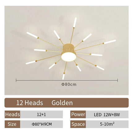Creative Fan Shaped LED Ceiling Lamp Modern Living Room Light Home Decor Dining Bedroom Kids Room Interior Ceiling Pendant Lamp