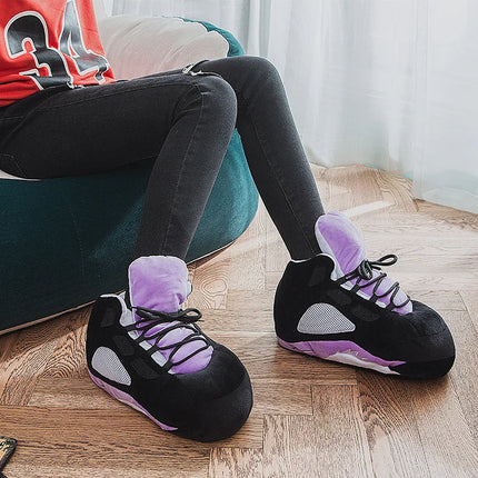 Unisex Winter Warm Home Slippers Women/Men One Size Sneakers Lady Indoor Cotton Shoes Woman House Floor Sliders Ladies Slippers