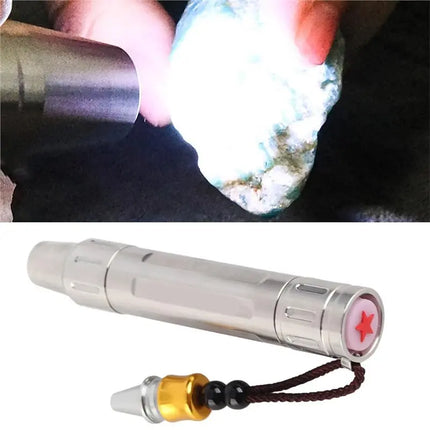 AB02 Portable Mini LED Light For Jewelry Appraisal, Gemstone Identification Flashlight, Jade Tester Torch White Light