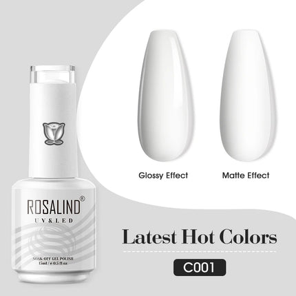ROSALIND 15ml Nail Gel Polish Macaron Hybrid Varnish Semi Permanent Nail Art Design Soak Off Top Base Coat Esmalte UV Gel Nail